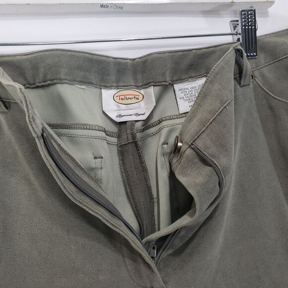 TALBOTS Womens Pants SZ L Trouser High Rise Green Stretch Legs Coastal‎ Grandma - Picture 4 of 5